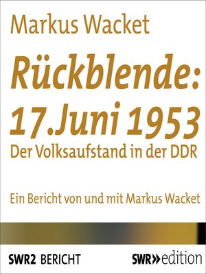 cover image of Rückblende